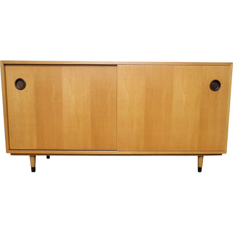 Vintage Elm wood Sideboard by Erich Stratmann for Idee Möbel, 1950s