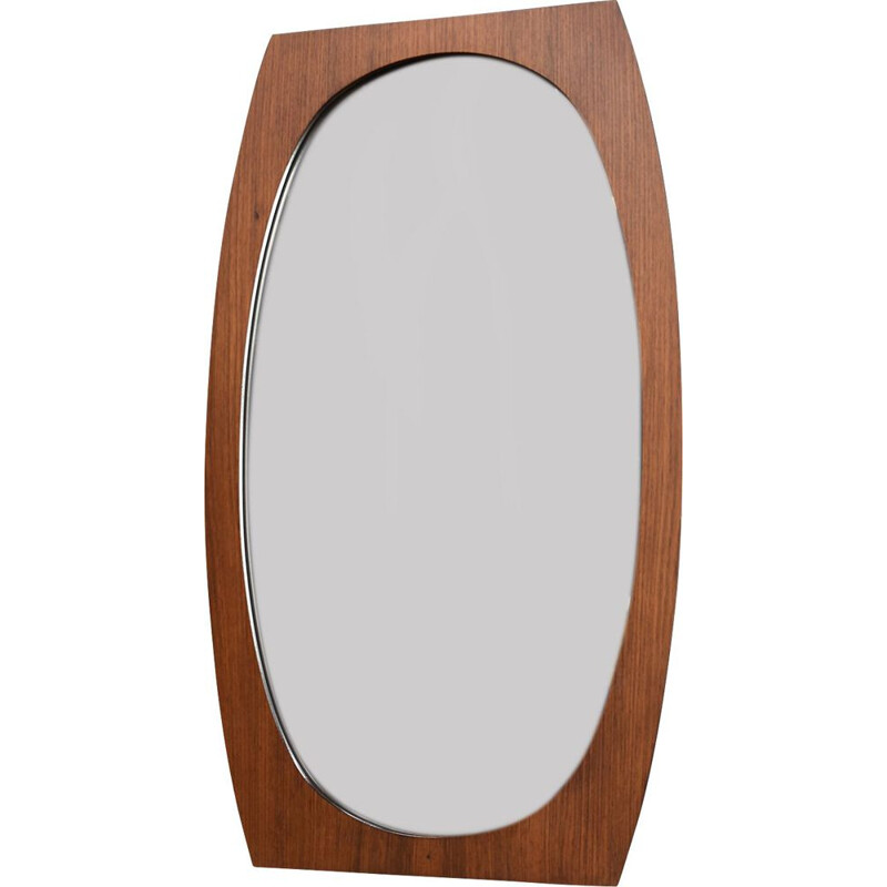 Vintage teak mirror, Italy, 1950s