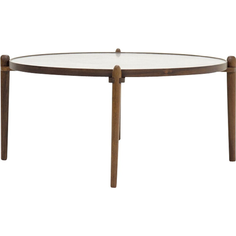 Table basse circulaire vintage de Heinz Lilienthal, 1960