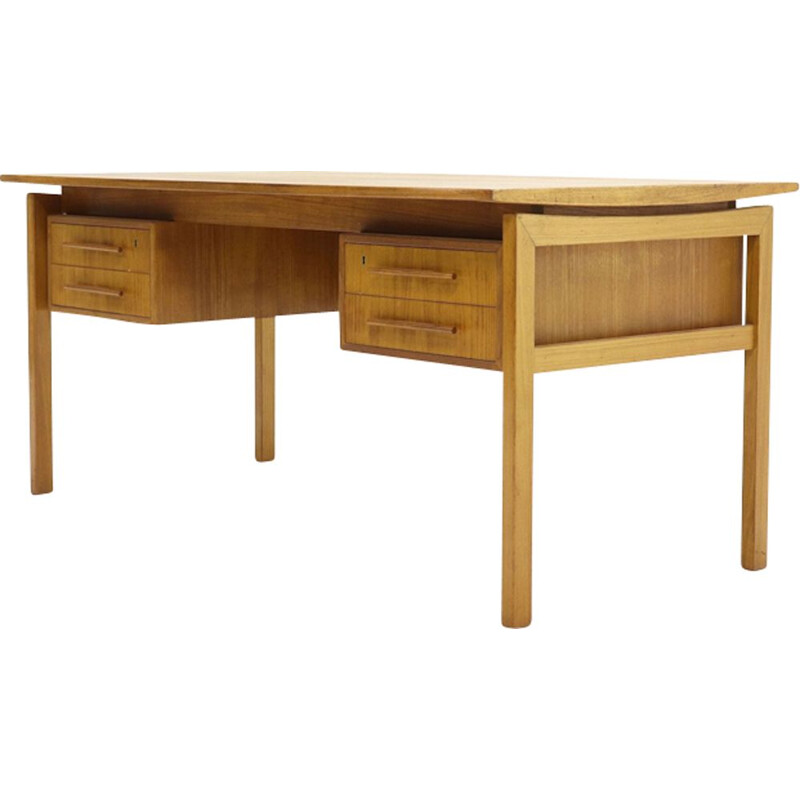 Vintage desk in teak by Imha Møbelfabrik, 1960s