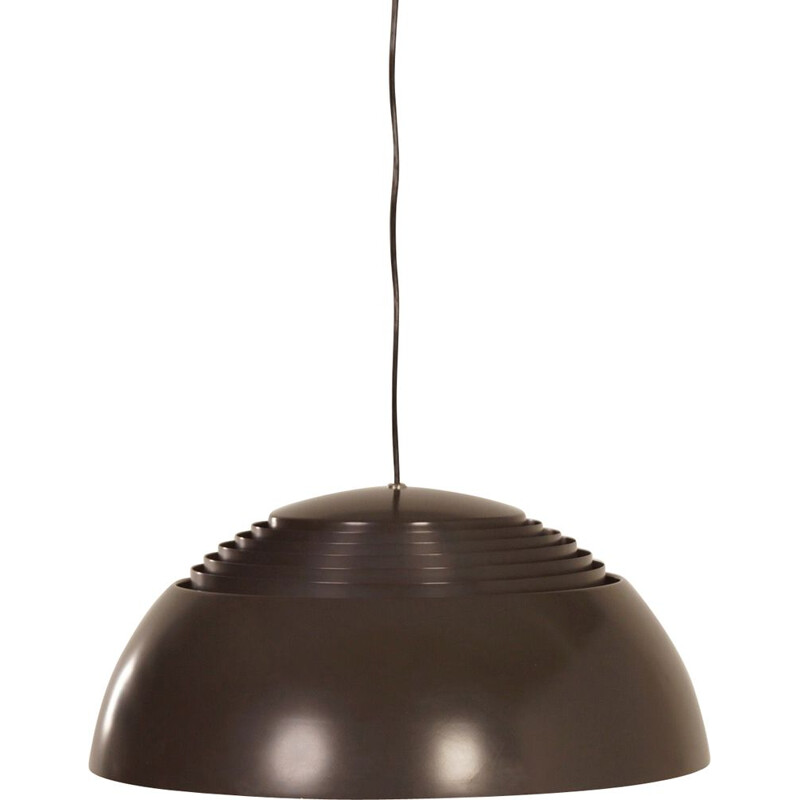 Vintage brown AJ Hanging Lamp by Arne Jacobsen for Louis Poulsen, 1970