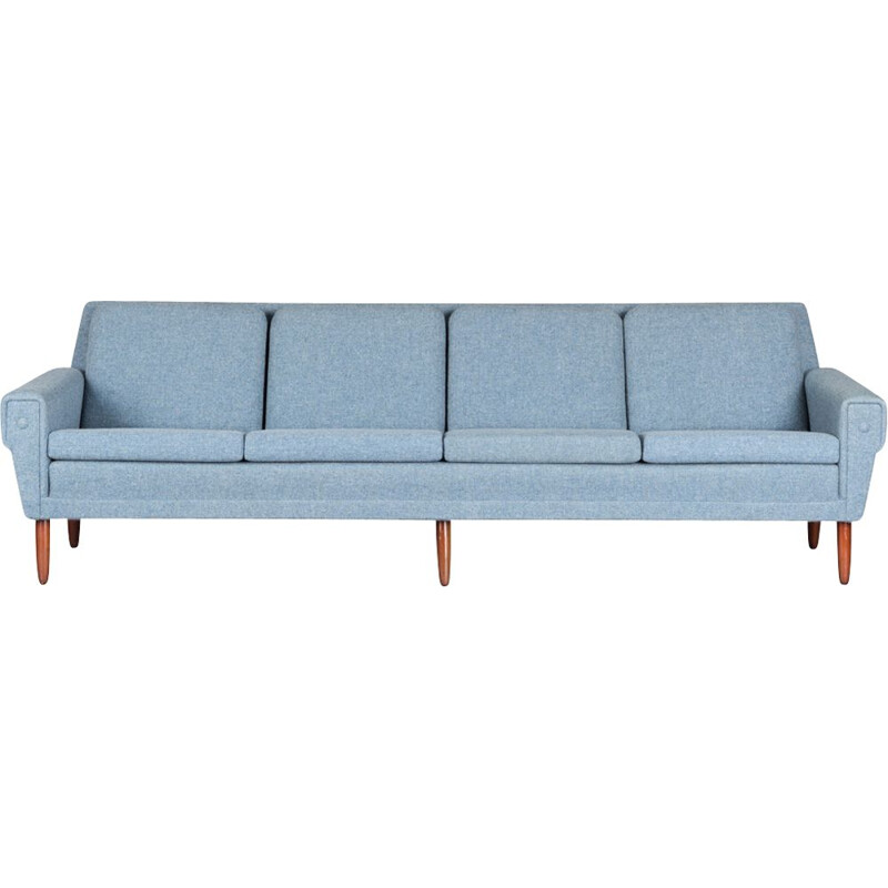 Vintage danish sofa by Folke Ohlsson for Dux in light blue wool, 1960