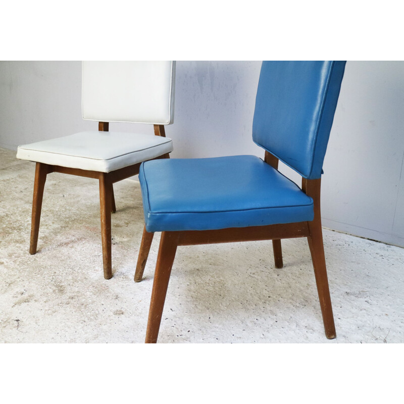Pair of vintage dining chairs, Czech Republic 1960
