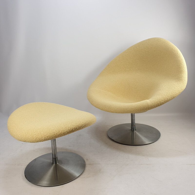 Chaise vintage big globe et tabouret de Pierre Paulin pour Artifort, 1960