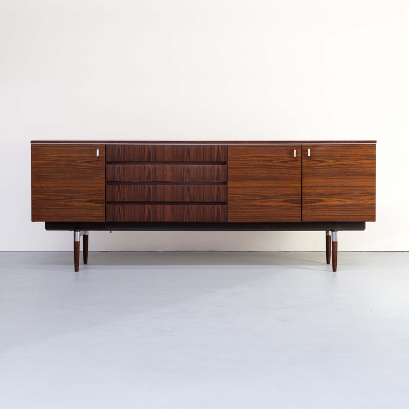 Vintage dutch modernist design rosewood veneer sideboard 1960