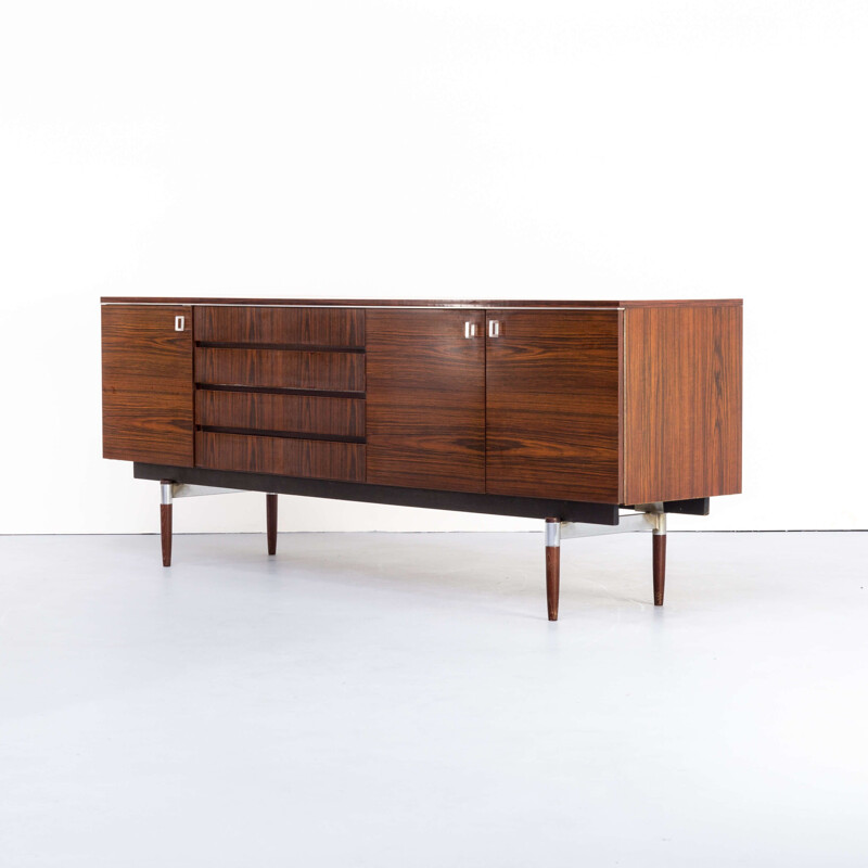 Vintage dutch modernist design rosewood veneer sideboard 1960