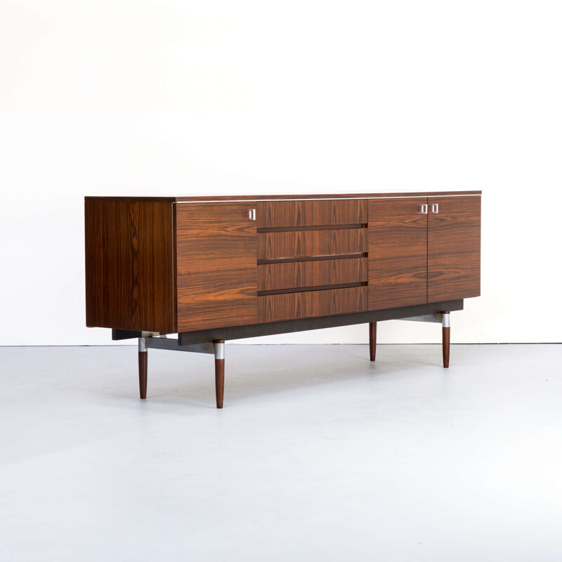 Vintage dutch modernist design rosewood veneer sideboard 1960