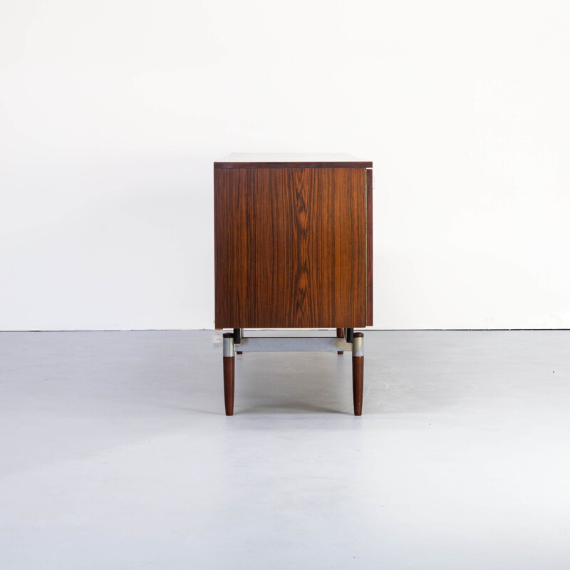 Vintage dutch modernist design rosewood veneer sideboard 1960