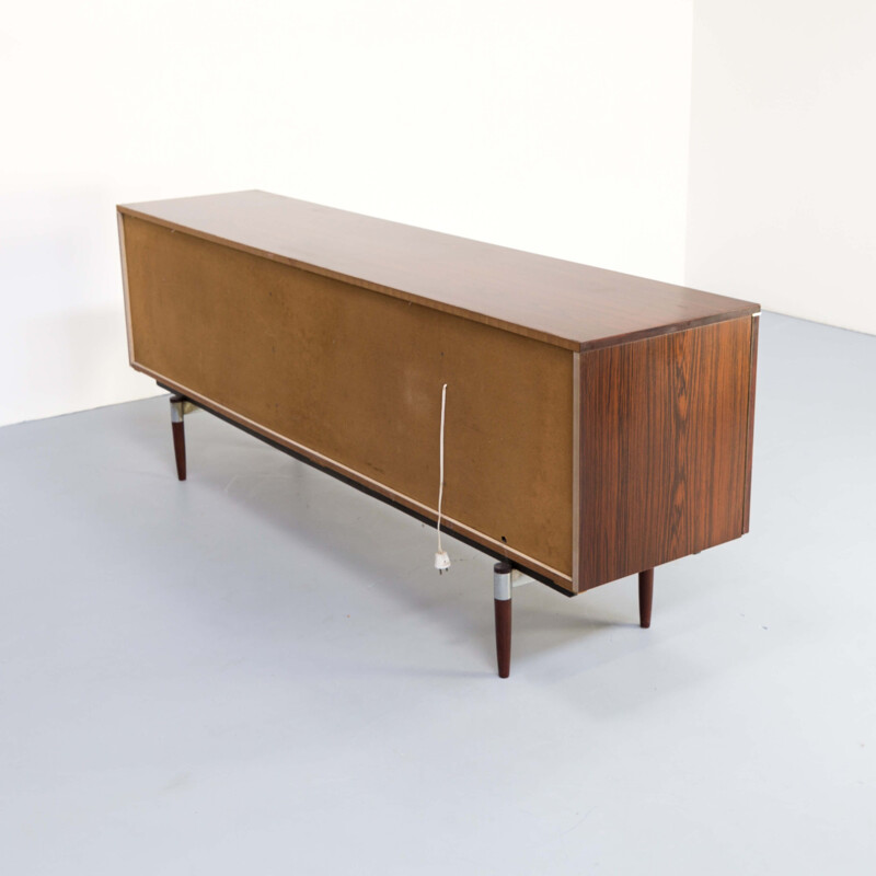 Vintage dutch modernist design rosewood veneer sideboard 1960