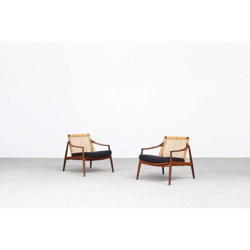 Set of 2 of vintage armchairs by Hartmut Lohmeyer, Wilkhahn, Germany 1960s