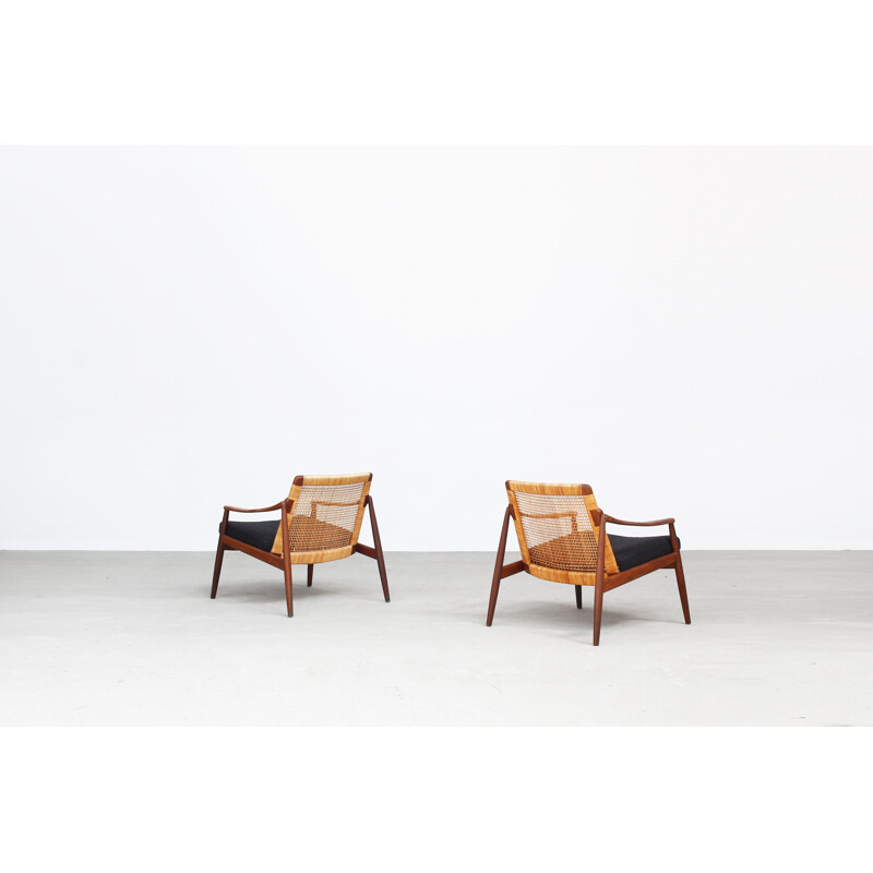 Ensemble de 2 fauteuils vintage par Hartmut Lohmeyer, Wilkhahn, Allemagne 1960