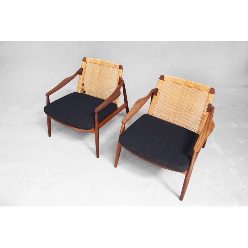 Set of 2 of vintage armchairs by Hartmut Lohmeyer, Wilkhahn, Germany 1960s