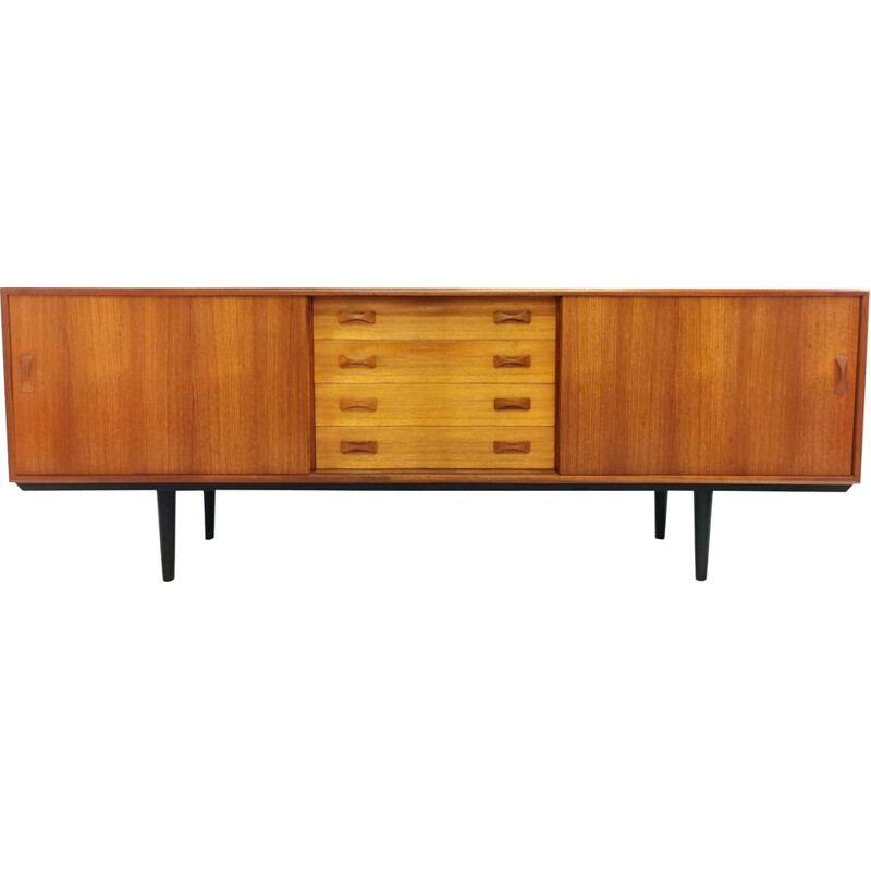 Vintage teak sideboard by Clausen & Son, Denmark, 1960s