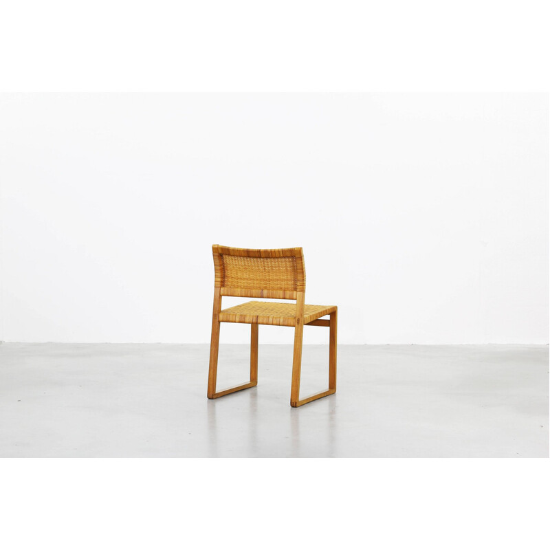 Set of 8 vintage oak dining chairs by Børge Mogensen for Fredericia, Denmark