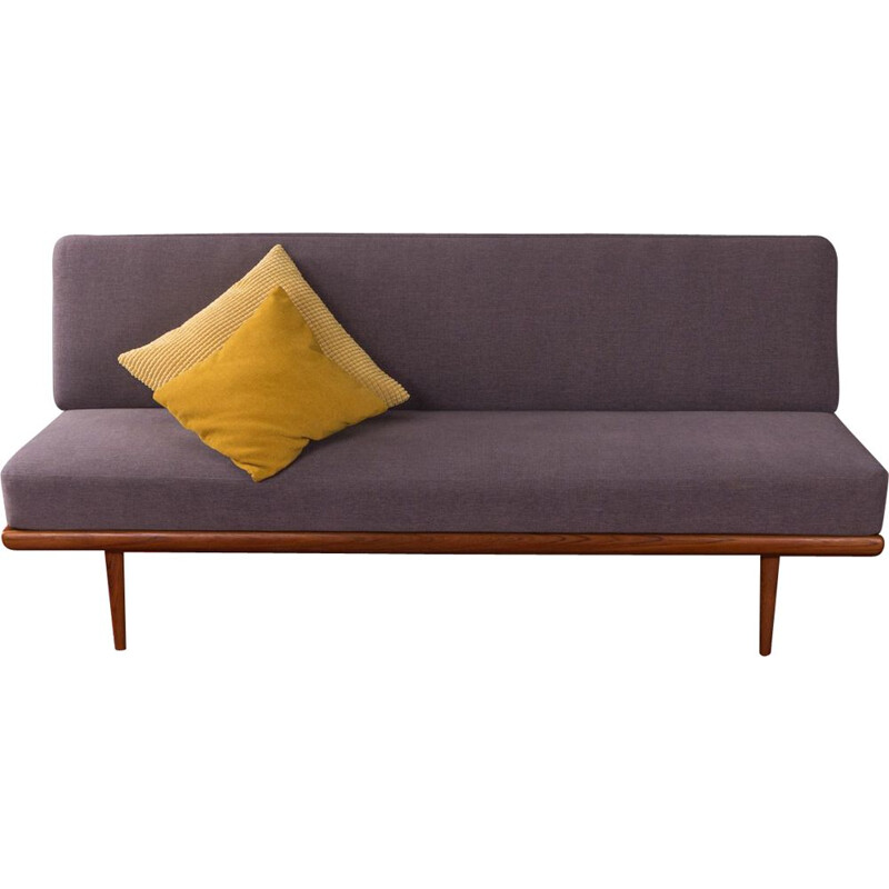 Vintage teak grey-purple sofa by Peter Hvidt & Orla Mølgaard-Nielsen, 1960s