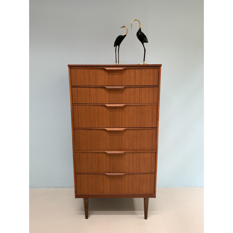 Vintage teak chest of drawers by Frank Guille for Austinsuite, 1960s