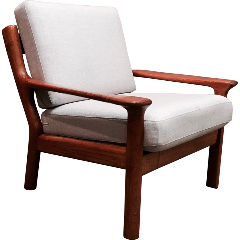 Scandinavian-designed teak chair stamped 1950