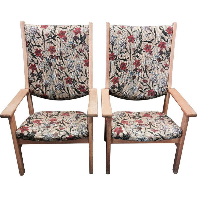 2 fauteuils vintage scandinave Getama Hans Wegner 1950