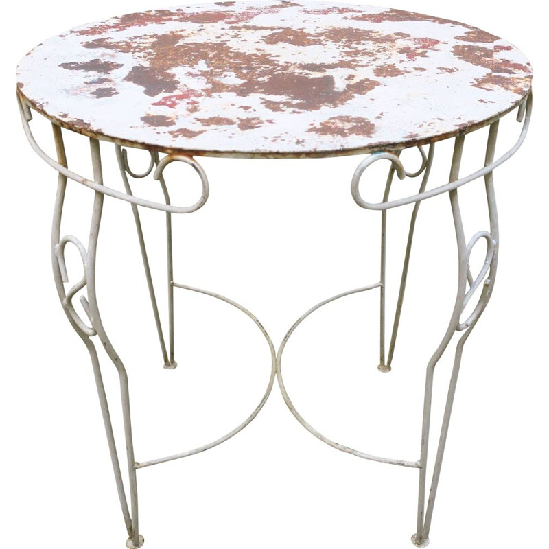 Vintage painted metal garden table, 1950s