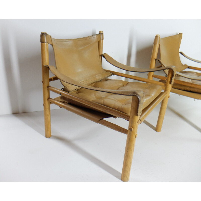 Pair of vintage Sirocco armchairs by Arne Norell, 1965