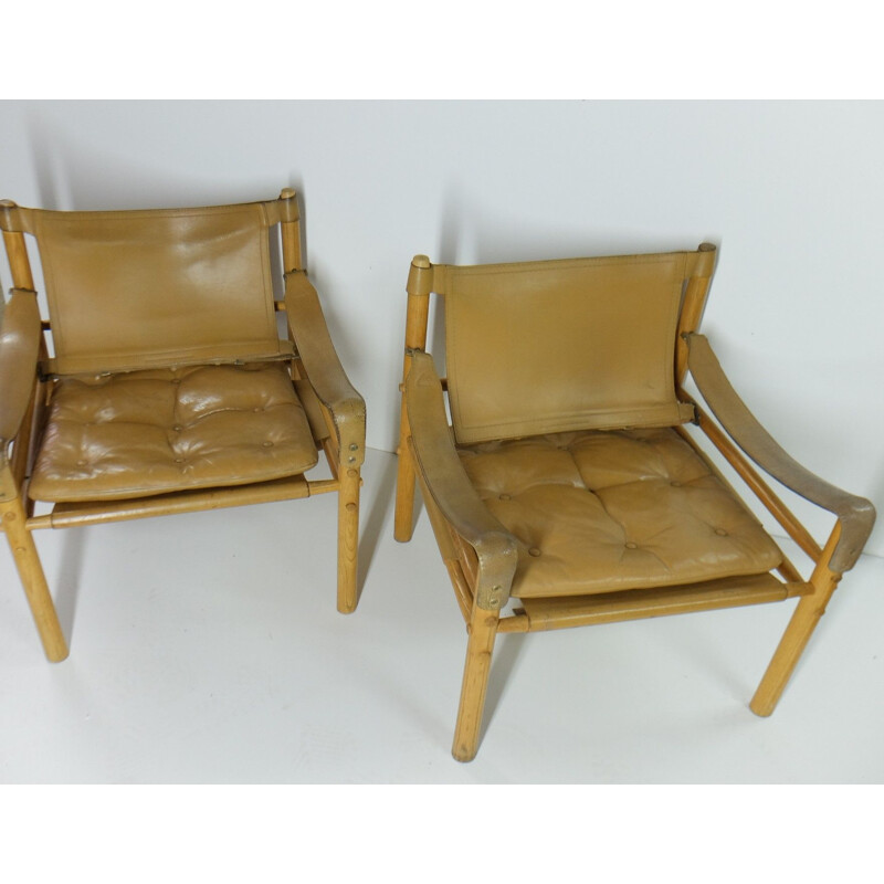 Pair of vintage Sirocco armchairs by Arne Norell, 1965