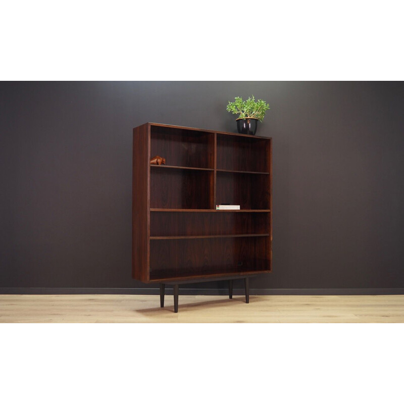 Rosewood vintage bookcase by Omann Jun, 1970s