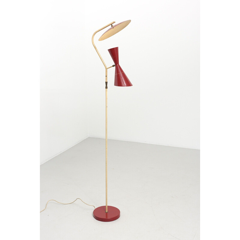 Vintage italian floor lamp with indirect lighting, 1950s