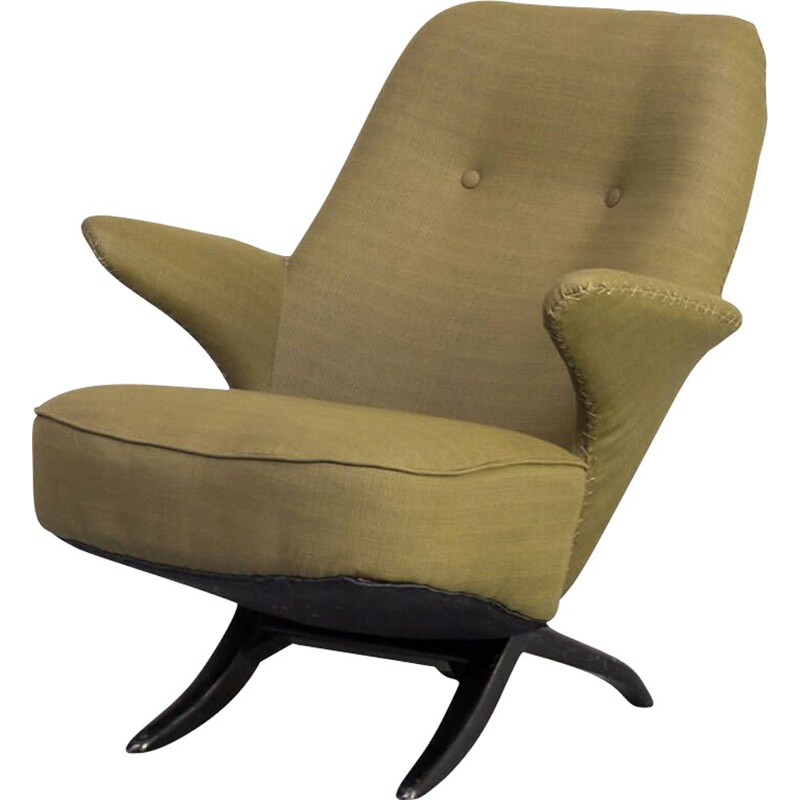 Vintage lounge armchair "pinguin" by Theo Ruth for Artifort, 1950s