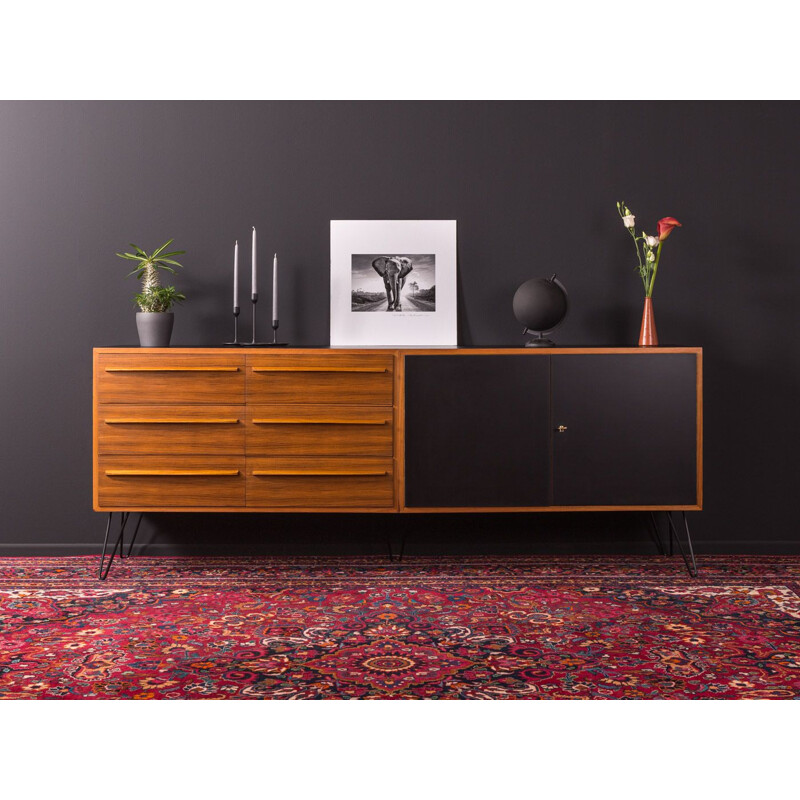 Bicolor vintage walnut sideboard, 1950s