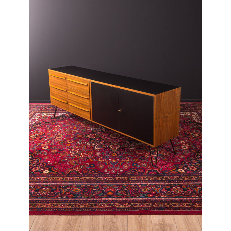 Bicolor vintage walnut sideboard, 1950s