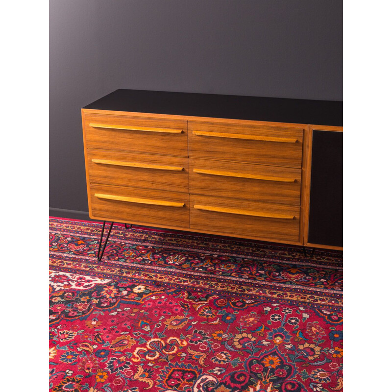 Bicolor vintage walnut sideboard, 1950s