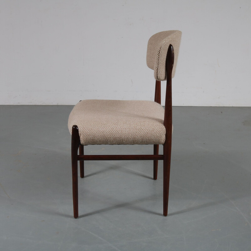 Set of 4 rosewood vintage dining chairs, 1950s
