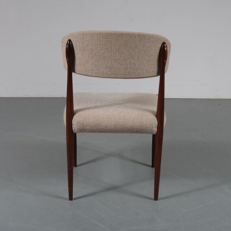 Set of 4 rosewood vintage dining chairs, 1950s