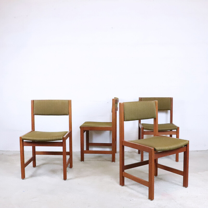 Set di 4 sedie da pranzo in teak, Svezia, 1960