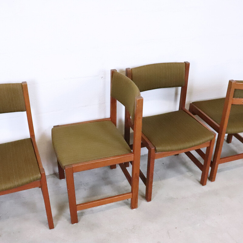 Set van 4 teakhouten eetkamerstoelen, Zweden, 1960