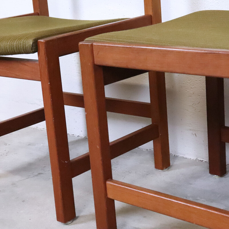 Set van 4 teakhouten eetkamerstoelen, Zweden, 1960