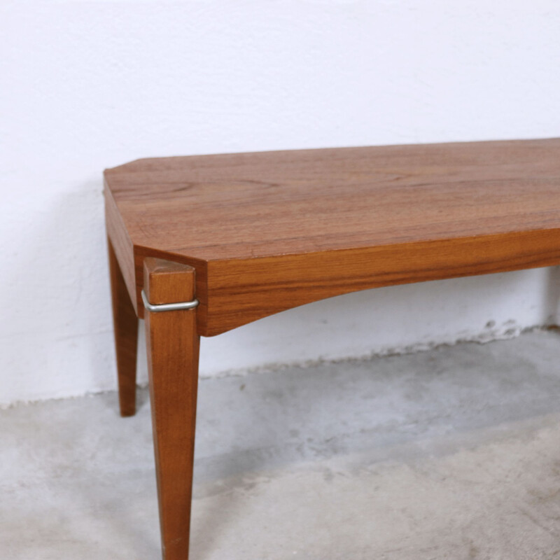 Teak and metal coffee table, 1960s