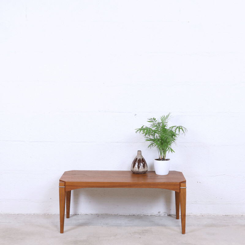 Teak and metal coffee table, 1960s