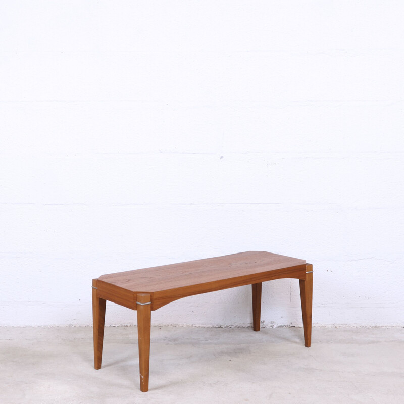 Teak and metal coffee table, 1960s