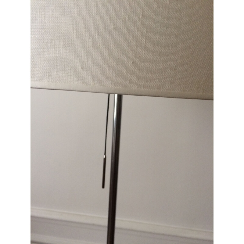 Vintage chrome and cast floor lamp, 1960-70s