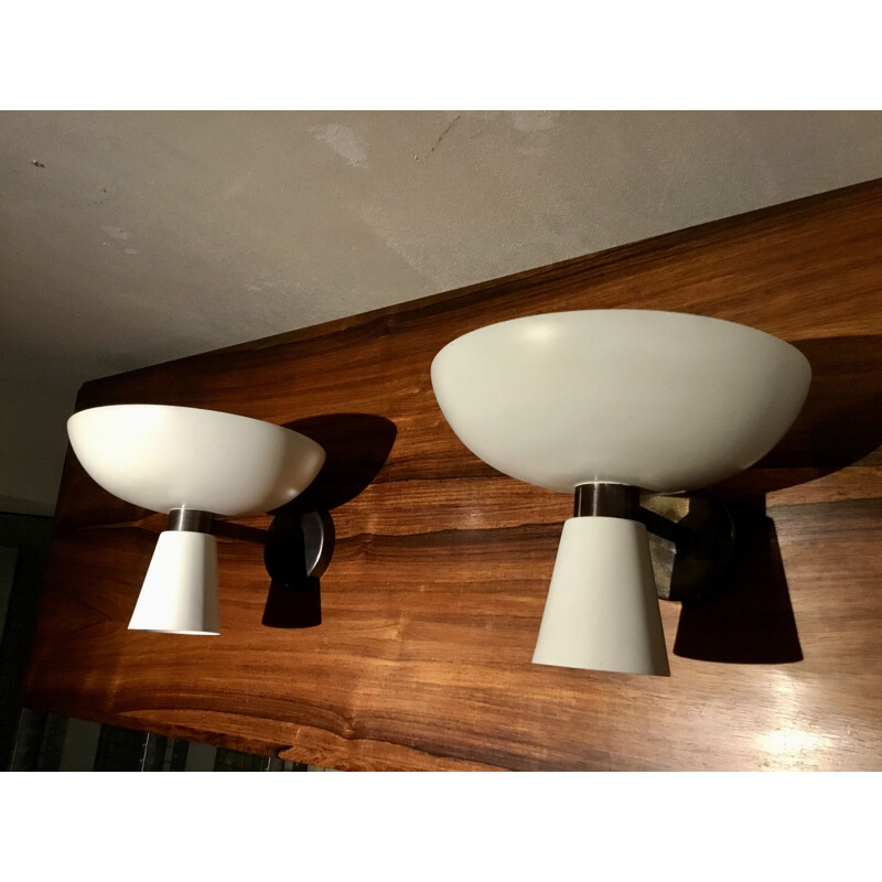 Set of 2 vintage wall lamps Model W212 by Stilnovo, 1960s