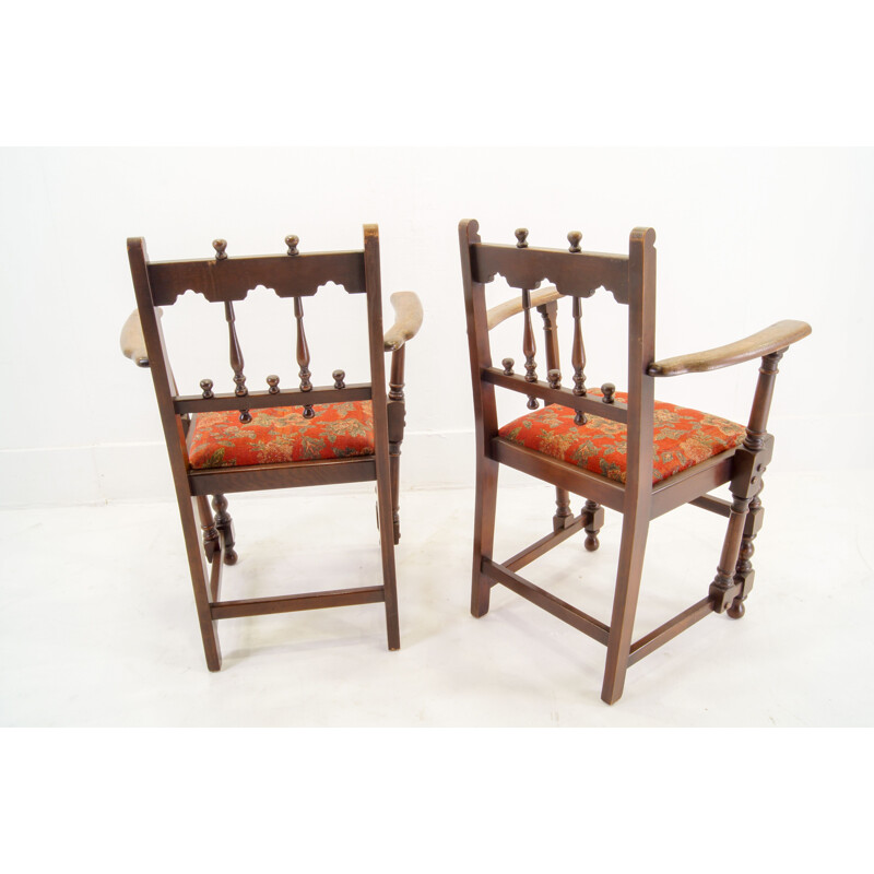Ensemble de 2 fauteuils vintage en chêne par Ercol, Angleterre, 1940