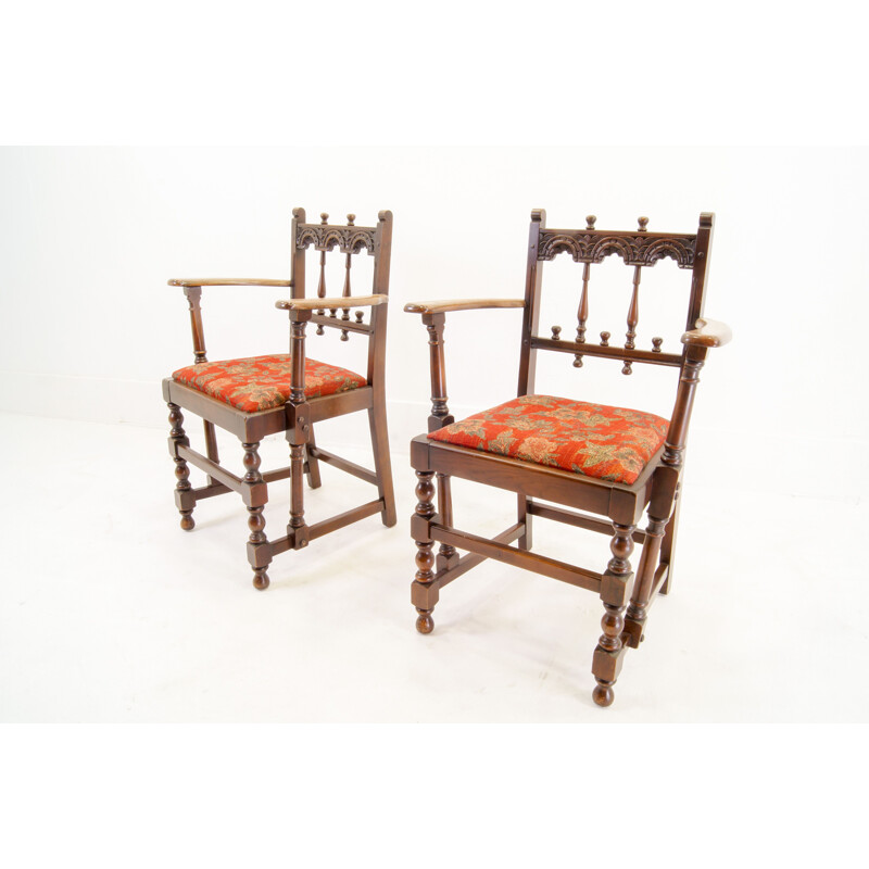 Set of 2 vintage oak armchairs by Ercol, England, 1940s
