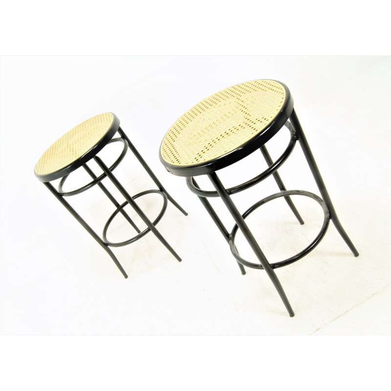 Set of 2 vintage metal bar stools by Brevetti,  Italy