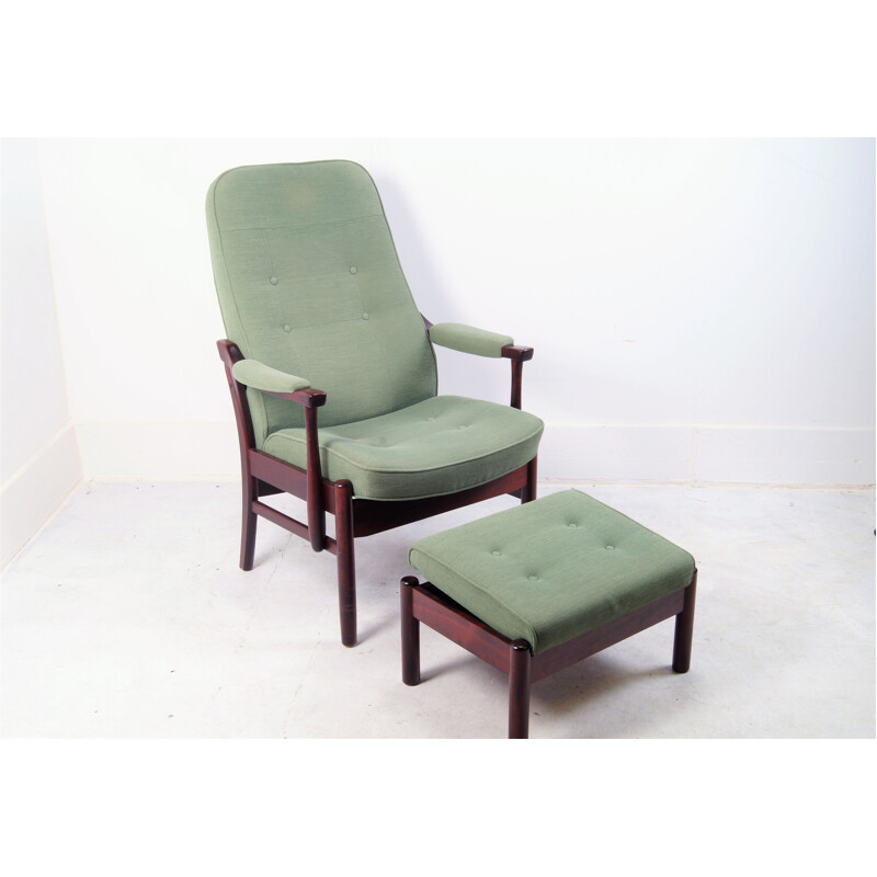 Ensemble de salon vert vintage par Farstrup, Danemark, 1990