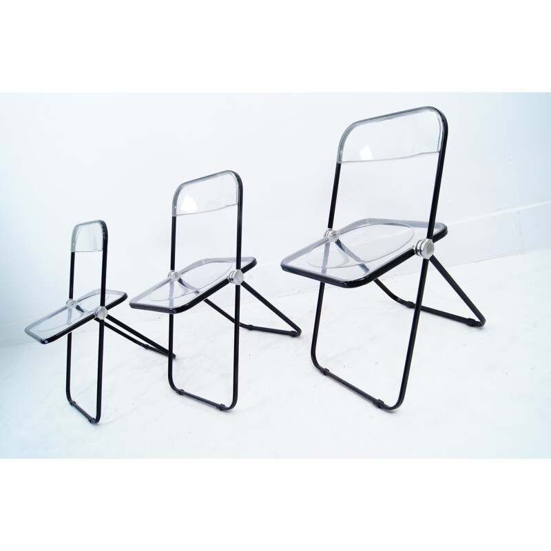 Set of 3 vintage chairs by Giancarlo Piretti for Castelli, 1967s