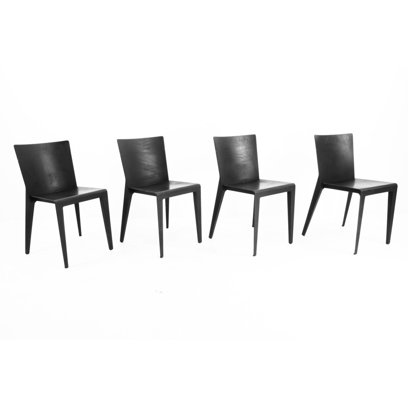 Set of 4 vintage "Alfa" chairs Hannes Wettstein for Molteni & C