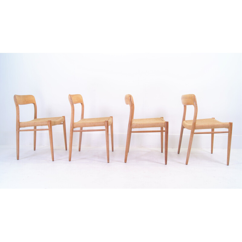 Set of 4 vintage chairs by Niels Otto Møller for J.L. Møller Møbel-fabrik, 1954s
