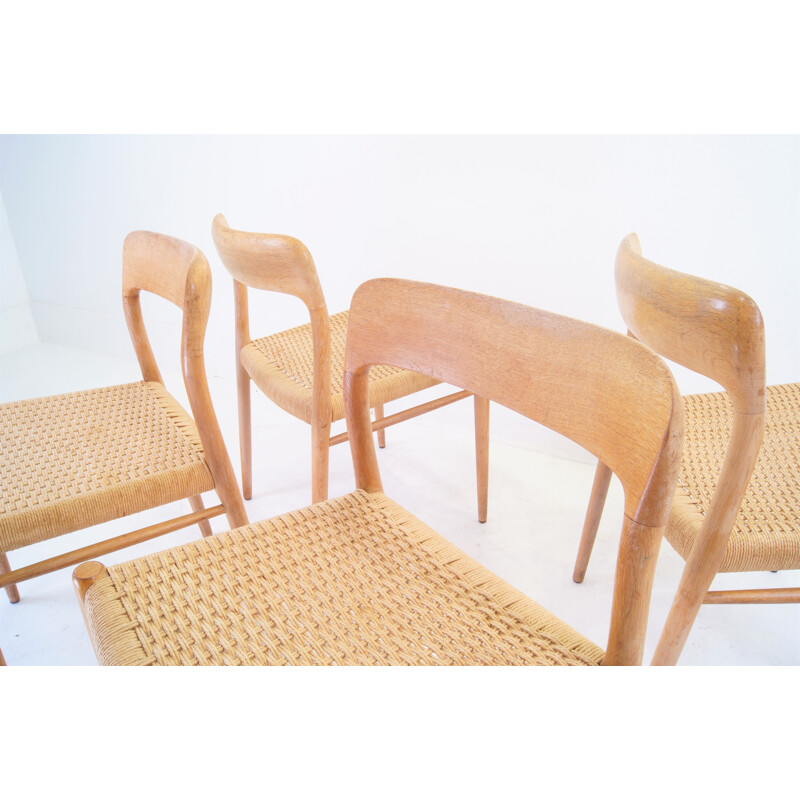 Set of 4 vintage chairs by Niels Otto Møller for J.L. Møller Møbel-fabrik, 1954s