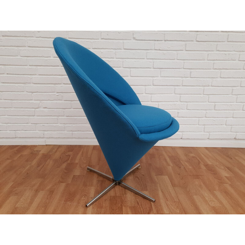 Fauteuil vintage bleu "Cone" de Verner Panton, 1970